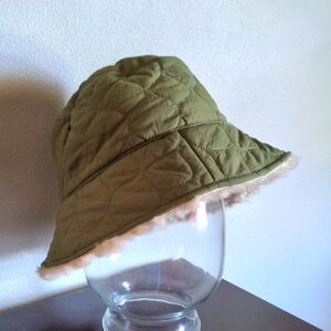 Olive Quilted Women's Bucket Hat